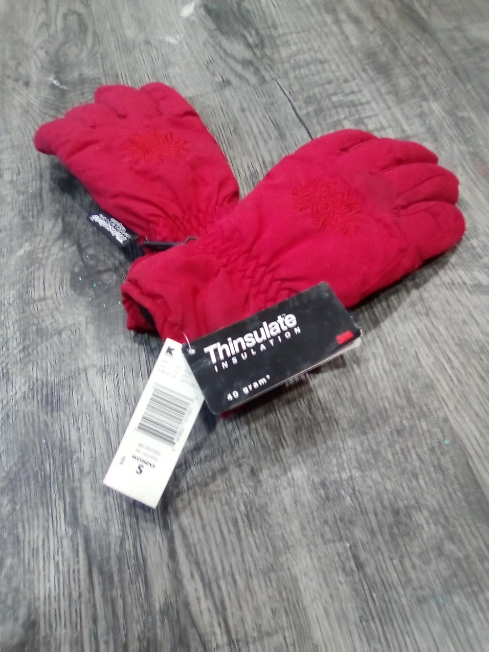 3M Thinsulate Red Women's Winter Gloves